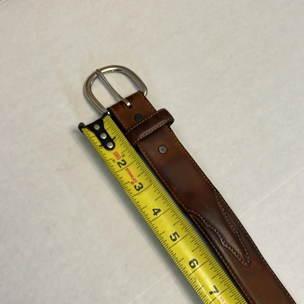 MENS SILVER CREEK WESTERN BROWN  LEATHER BELT 34